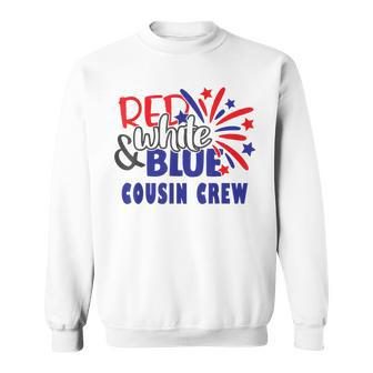 4Th Of July Cousin Crew Red White And Blue Cousin Crew Funny Sweatshirt - Seseable