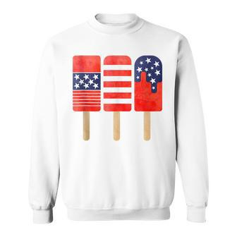 4Th Of July Popsicles Usa Flag Independence Day Patriotic  Sweatshirt