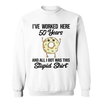 50 Year Co-Worker Fifty Years Of Service Work Anniversary Sweatshirt - Thegiftio UK