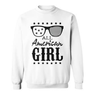 All American Girl 4Th Of July Family Matching Sunglasses Sweatshirt | Favorety