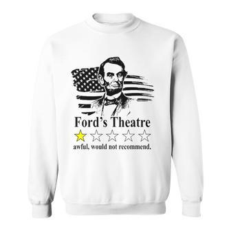 American Flag Abraham-Lincoln Fords Theatre Rating Sweatshirt | Mazezy