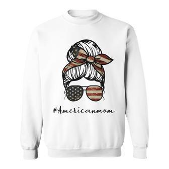 American Mom Great American Flag Sunglasses Mom Mothers Day Sweatshirt | Favorety DE