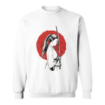 Ancient Japanese Geisha Samurai - Female Samurai Katana Sweatshirt - Thegiftio UK