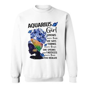 Aquarius Queen Sweet As Candy Birthday Gift For Black Women Sweatshirt | Mazezy