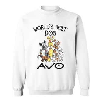 Avo Grandpa Gift Worlds Best Dog Avo Sweatshirt - Seseable