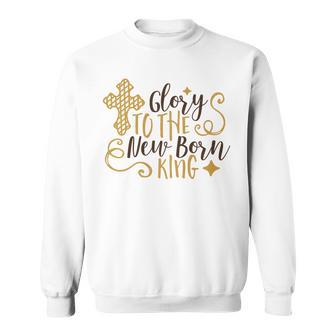 Baby Shower Text Design Glory To The New Born Sweatshirt | Favorety UK