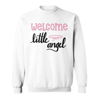 Baby Shower Text Design Welcome Little Angel Sweatshirt | Favorety DE