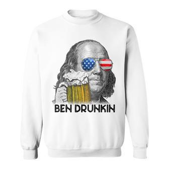 Ben Drankin Drunking Funny 4Th Of July Beer Men Woman V3 Sweatshirt - Seseable