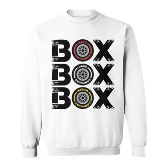 Box Box Box F1 Tyre Compound V2 Design Sweatshirt | Favorety