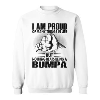 Bumpa Grandpa Gift Nothing Beats Being A Bumpa Sweatshirt - Seseable