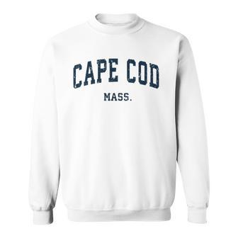 Cape Cod Massachusetts Ma Vintage Varsity Sports Navy Design Sweatshirt - Thegiftio UK