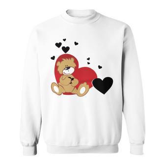 Cartoon Animal Happy Loving Teddy Bear Sweatshirt | Favorety DE