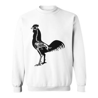 Chicken Skeleton Rooster Chicken Lover Sweatshirt - Thegiftio UK
