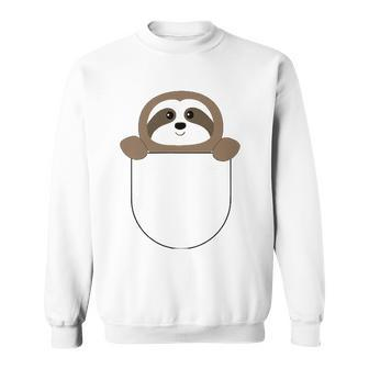 Chillin Sloth Pocket Tee Funny Sloth In Your Pocket Tee Sweatshirt