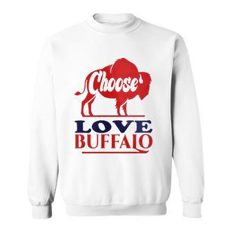 Choose Love Buffalo Pray For Stop Hate Sweatshirt | Mazezy