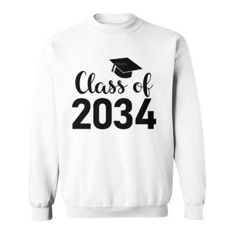 Class Of 2034 Grow With Me - Handprints Go On The Back Sweatshirt | Mazezy