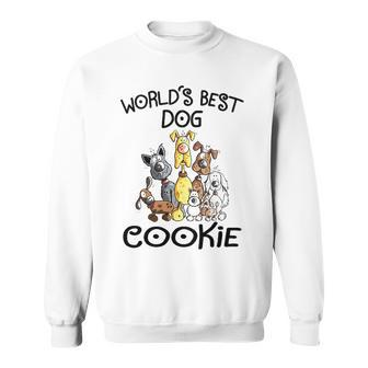 Cookie Grandma Gift Worlds Best Dog Cookie Sweatshirt - Seseable