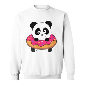 Cute Panda Bear Pandas Donut Sprinkles Sweatshirt | Mazezy