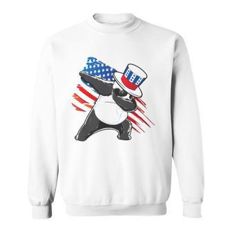 Dabbing Uncle Sam Panda 4Th Of July Sweatshirt | Mazezy