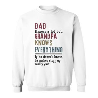 Dad Knows A Lot But Grandpa Know Everything Sweatshirt - Thegiftio UK