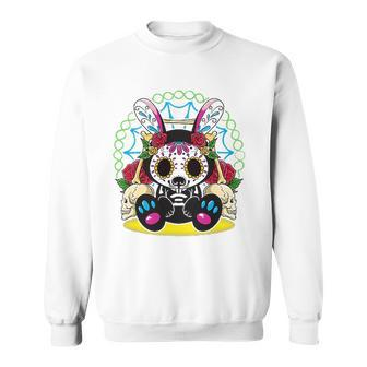 Day Of The Dead Dia De Los Muertos Bunny Sugar Skull Sweatshirt | Mazezy