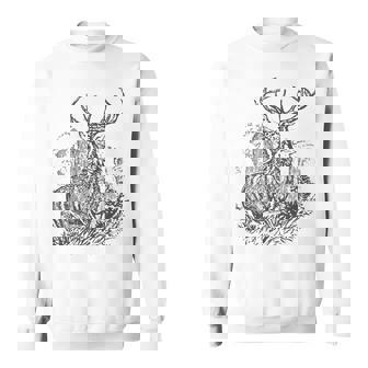 Deer Vintage Stag Hunting Sweatshirt - Thegiftio