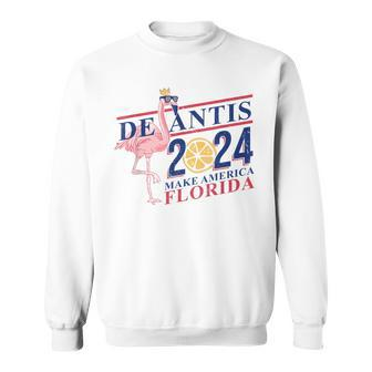 Desantis 2024 Make America Florida Flamingo Election V5 Sweatshirt - Thegiftio UK
