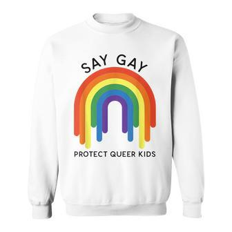 Dont Say Gay Protect Trans Kids Sweatshirt - Seseable