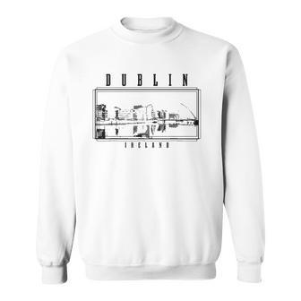 Dublin Ireland Vintage Skyline Black & White Vintage Dublin Sweatshirt - Thegiftio UK