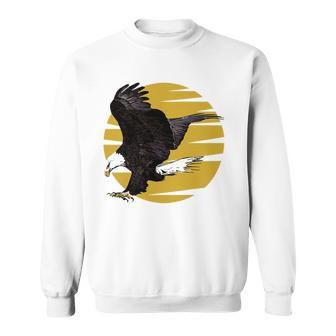 Eagle Imprint Animal Eagle Motif Bald Eagle Animal Motif Sweatshirt | Mazezy