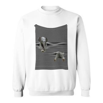 Elephant Black White Sweatshirt - Monsterry CA