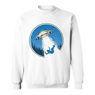 Finally Vintage Funny Ufo Flying Saucer Abduction Retro 80S Sweatshirt | Mazezy