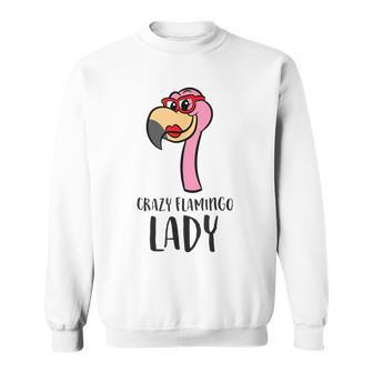 Flamingo Lover Girl Crazy Flamingo Lady Sweatshirt - Thegiftio UK