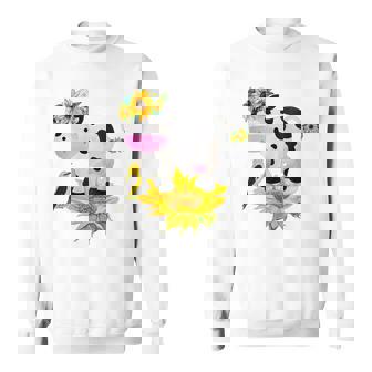 Flowers Cute Animals Floral Bird Summer Daisy Sunflower Cow Sweatshirt - Thegiftio UK