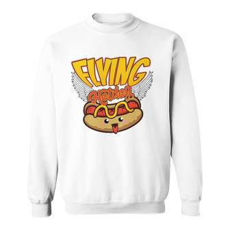 Flying Hot Dog - Funny Sausage Lovers Sweatshirt | Mazezy AU