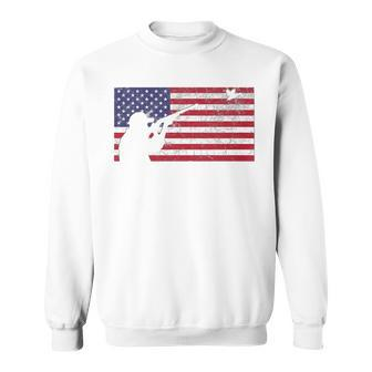 Fourth Of July 4Th American Flag Duck Hunting Geese Dad Usa Sweatshirt - Seseable