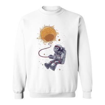 Funny Astronaut Monkey Blowing Sun V2 Sweatshirt | Favorety