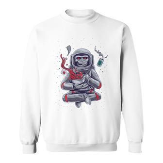 Funny Astronaut Monkey Ramen V2 Sweatshirt | Favorety