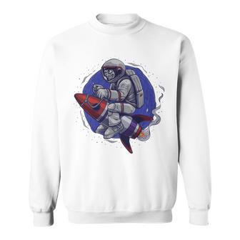 Funny Astronaut Monkey V4 Sweatshirt | Favorety