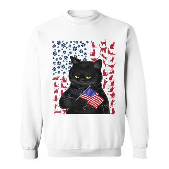 Funny Black Cat Independence Flag 633 Shirt Sweatshirt | Favorety CA