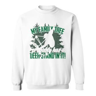 Funny Bow Hunting Treestand For Deer Hunters Sweatshirt - Thegiftio UK