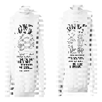 Funny Country Music And Beer Cute Singer Alcohol Lover Gift Sweatshirt - Thegiftio