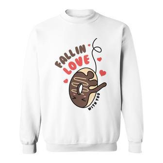 Funny Donut Fall In Love Sweatshirt | Favorety UK