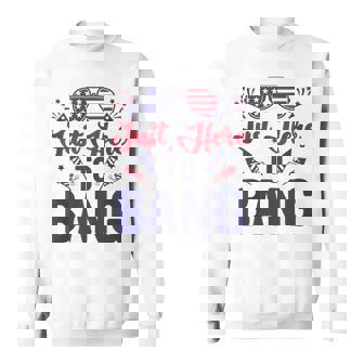 Funny Fourth Of July Just Here To Bang July 4Th Sweatshirt | Seseable CA