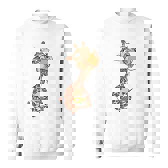 Giraffe Eating Ramen Kawaii Giraffe Japanese Noodle Sweatshirt | Mazezy