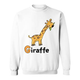 Giraffe Munching Leaves Sweatshirt - Thegiftio UK