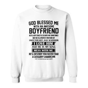 God Blessed Me With An Awesome Boyfriend Sweatshirt | Favorety UK