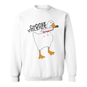 Goose With Knife Sticker Goose Sticker Funny Quotes Funny Animal Stickerspeace Was Never An Option Sweatshirt | Favorety UK