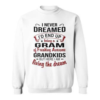 Gram Grandma Gift Gram Of Freaking Awesome Grandkids Sweatshirt - Seseable