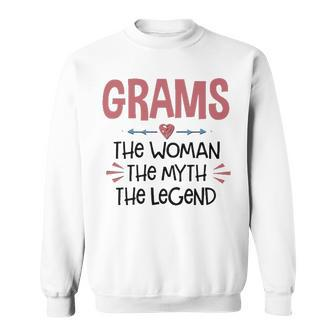 Grams Grandma Gift Grams The Woman The Myth The Legend Sweatshirt - Seseable